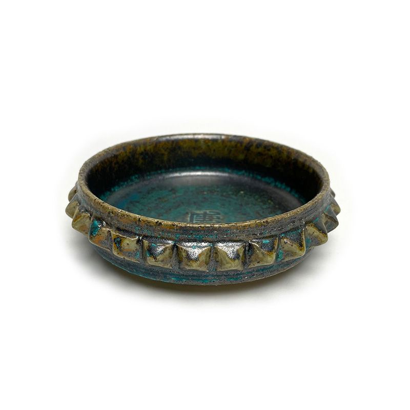 PYRAMID STUDS TRAY "TURQUOISE" -陶器皿-