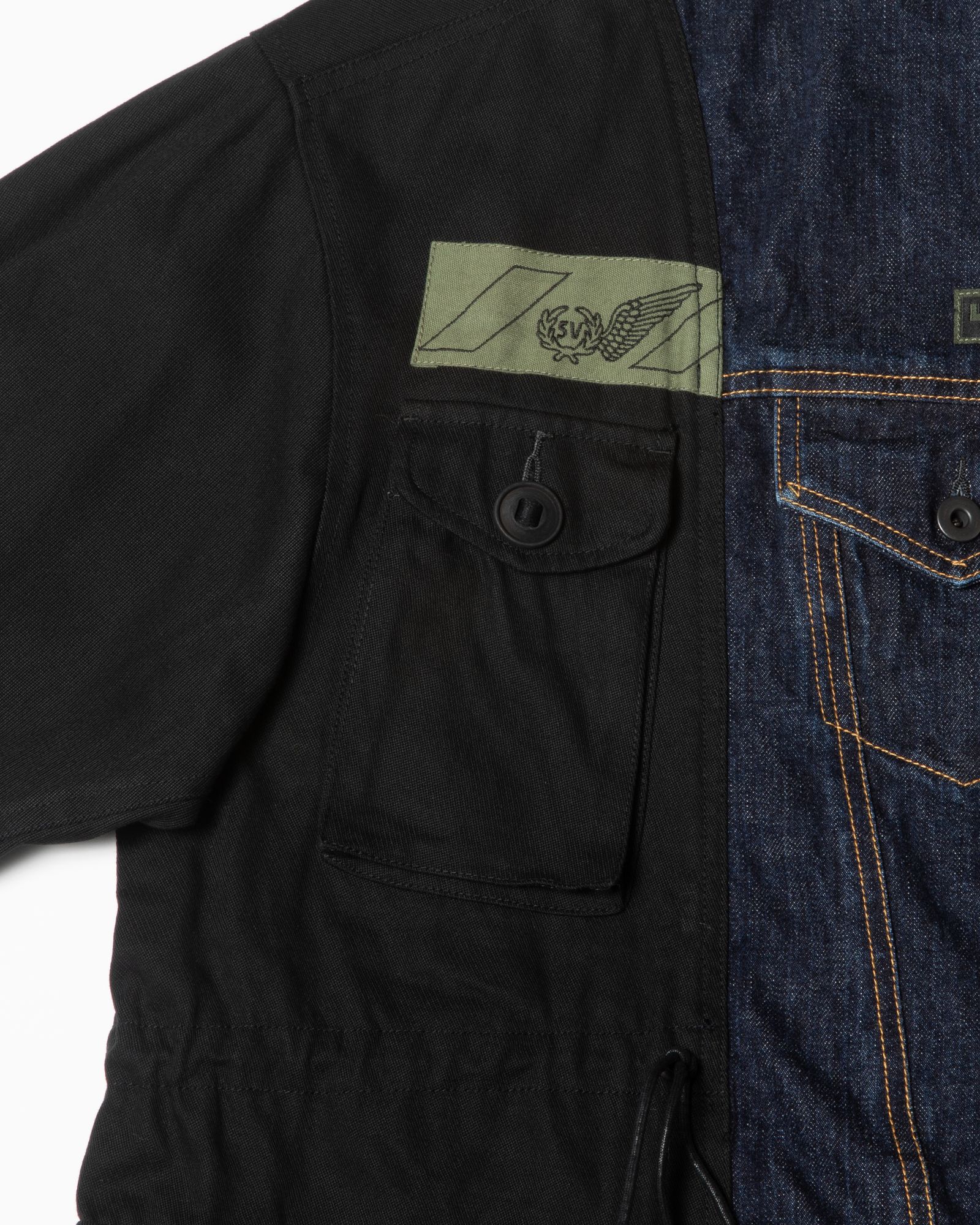 「予約商品」DENIM GS-MK2 COMBAT OVERSIZED JACKET / col: BLACK