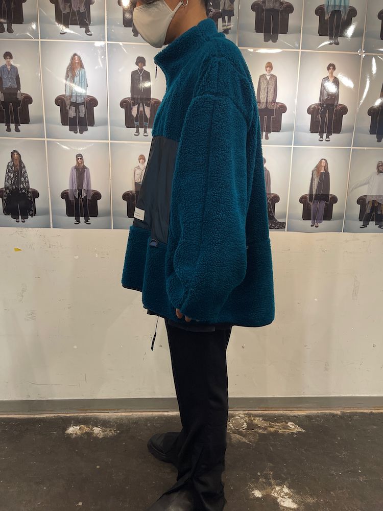 BOA HIGH NECK PULLOVER / ビッグサイズ ボア ハイネックプルオーバー (Black, Top Gray, Turquois)