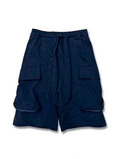 THE HIGH DENSITY S/L JUNGLE PANTS WITH DEFORMING LARGE POCKETS / カーゴ ショーツ（BLACK）