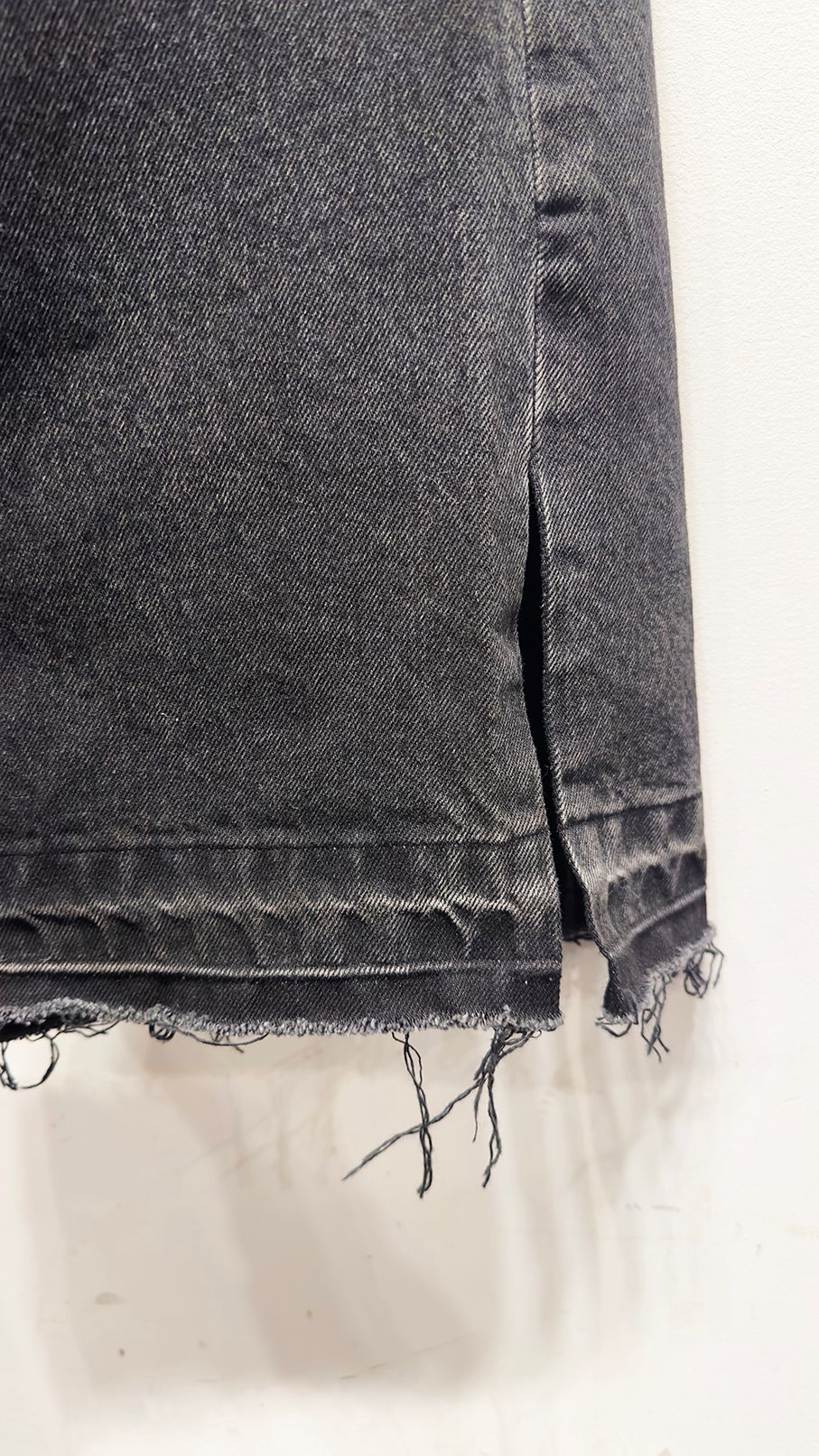 KURT’S WIDE JEANS (AGED) / パッチワーク ワイドジーンズ デニム (Aged Black, Aged Indigo)