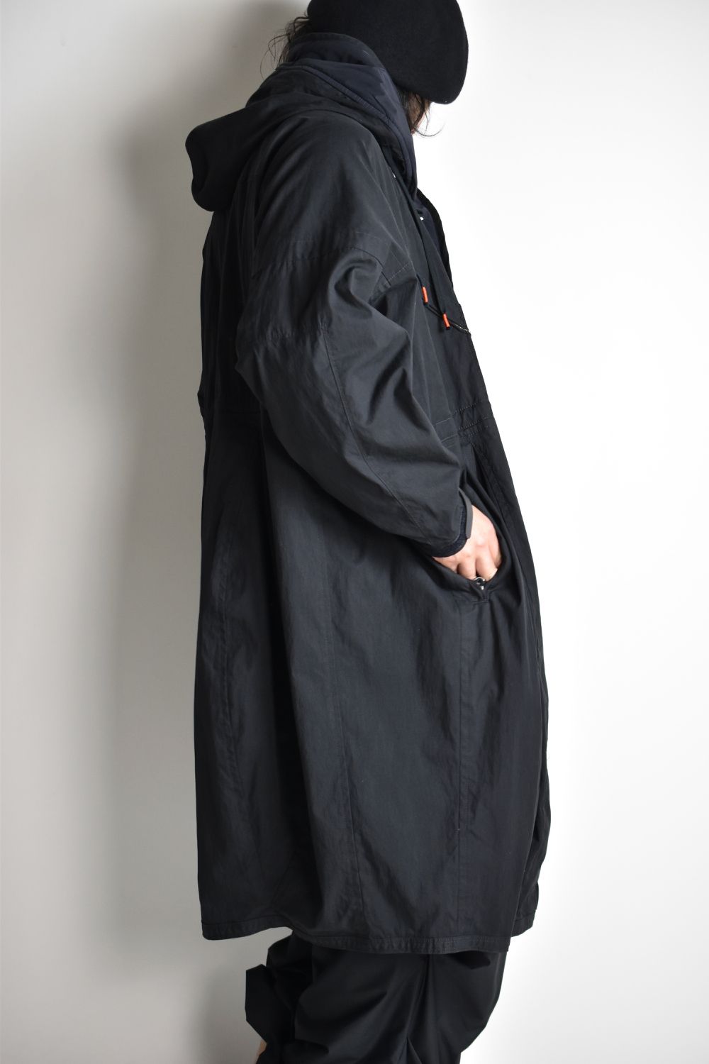 FLIGHT BALLOON WIDE LONG COAT c/#1 BLACK
