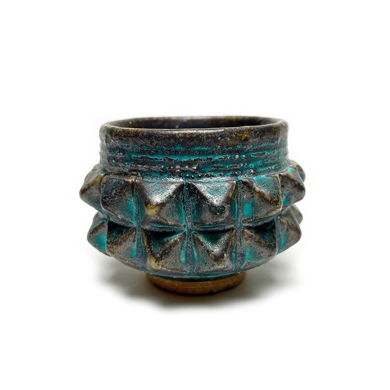 PYRAMID STUDS お猪口 "TURQUOISE" -陶器おちょこ-