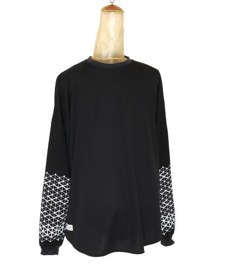 GEOMETRIC PATTERN L-SLEEVE c/#1 BLACK