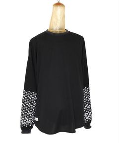 GEOMETRIC PATTERN L-SLEEVE c/#1 BLACK