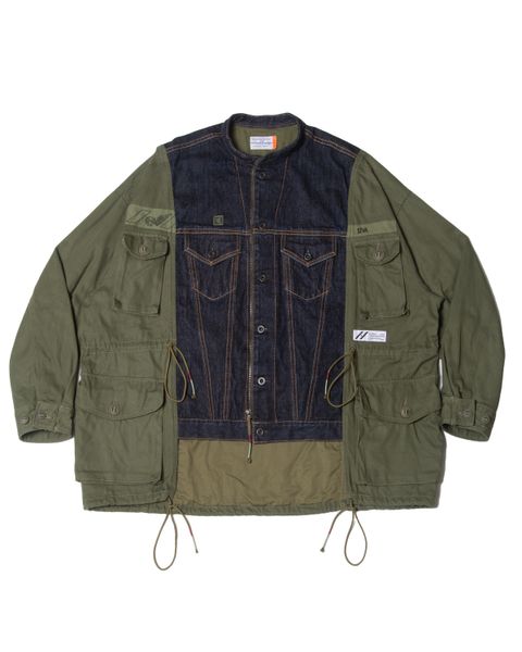 「予約商品」DENIM GS-MK2 COMBAT OVERSIZED JACKET / col: KHAKI