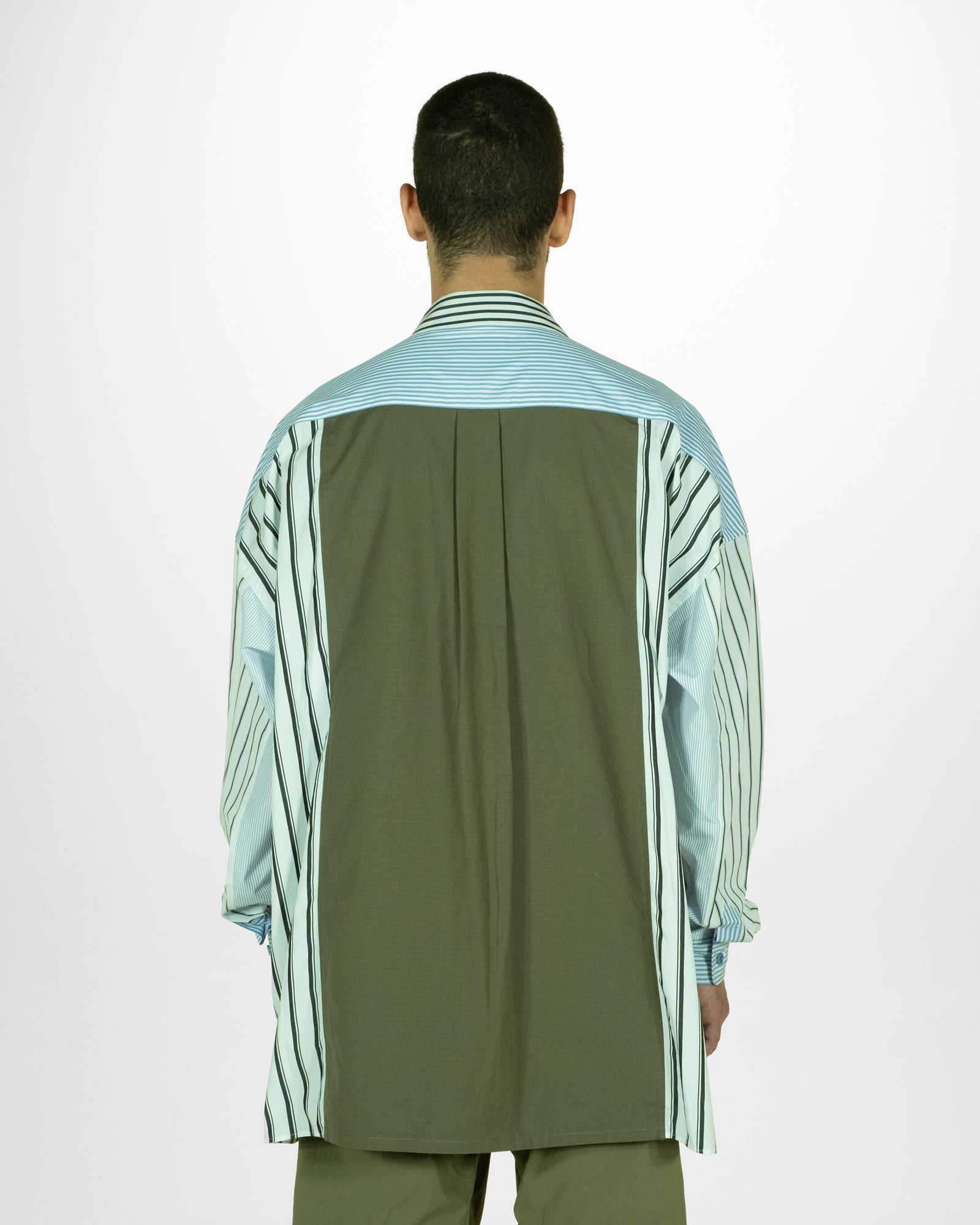 「予約商品」JUNGLE-FATIGUE OVERSIZED STRIPE SHIRTS / col: OD_base