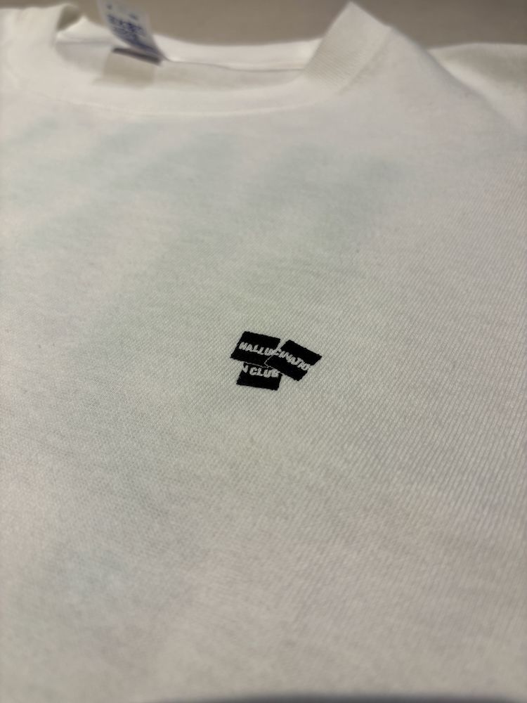 【受注生産】HALLUCINATION CLUB "フロントブロッター" LONG SLEEVE WHITE (TENKI)