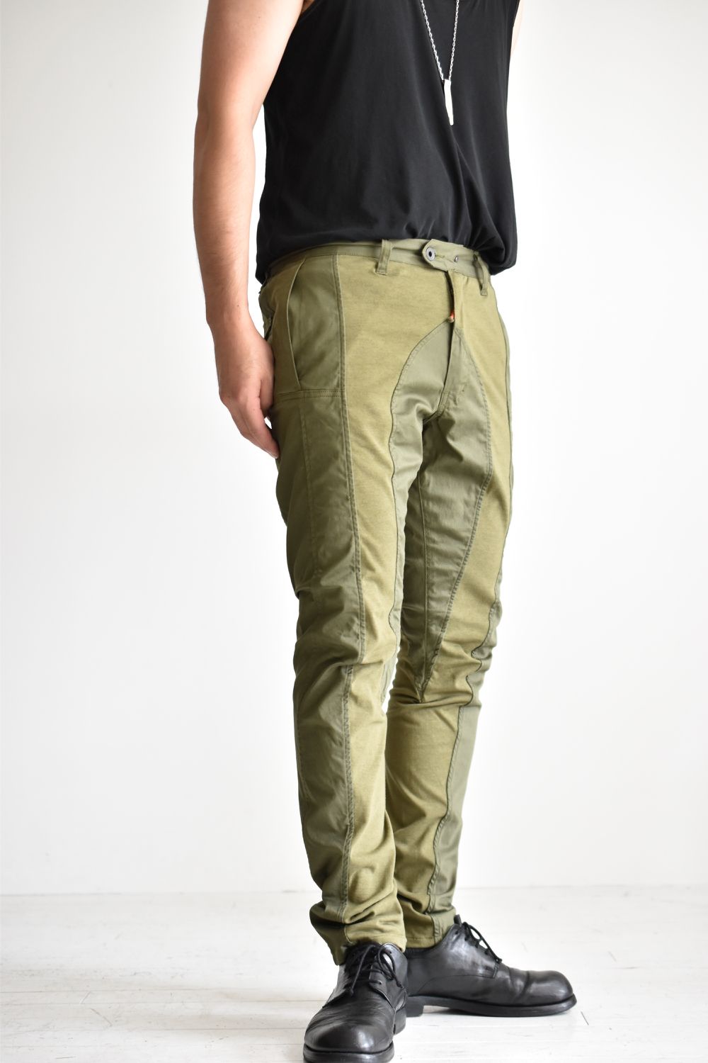 TIGHT FIT STRETCH TROUSERS c/#2 OD