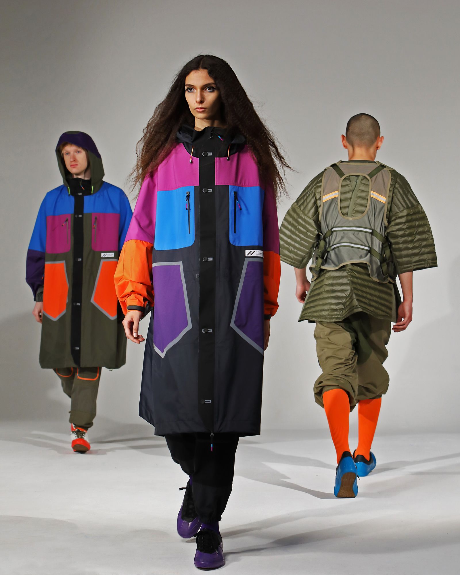 「予約商品」MULTI-PANEL HOVER WIDE JACKET # c/BLACK_base