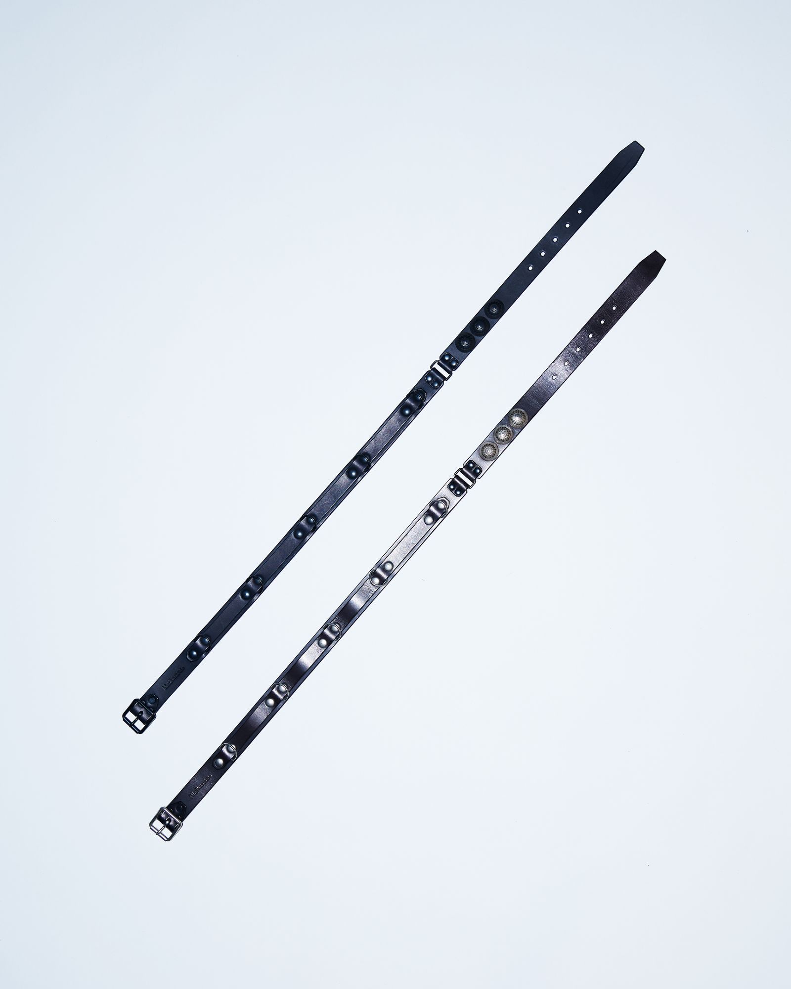 A&S thin bucklebelt ブラック Saint Laurent LA 66 Buckle Thin Belt in Grained Lambskin
