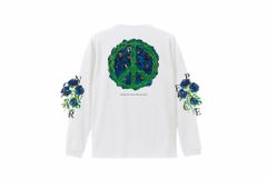 「予約商品」blue rose peace symabol L/S T-shirts (WHITE)
