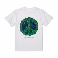 「予約商品」blue rose peace symabol S/S T-shirts(WHITE)