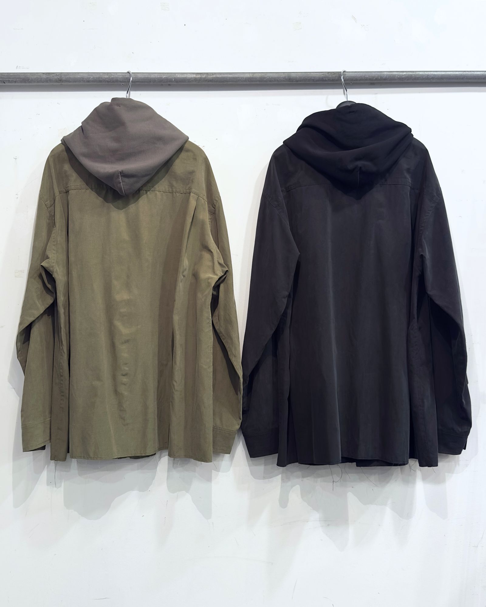 MILITARY DOCKING HOOD SHIRT / ミリタリーシャツ (BLACK,KHAKI)