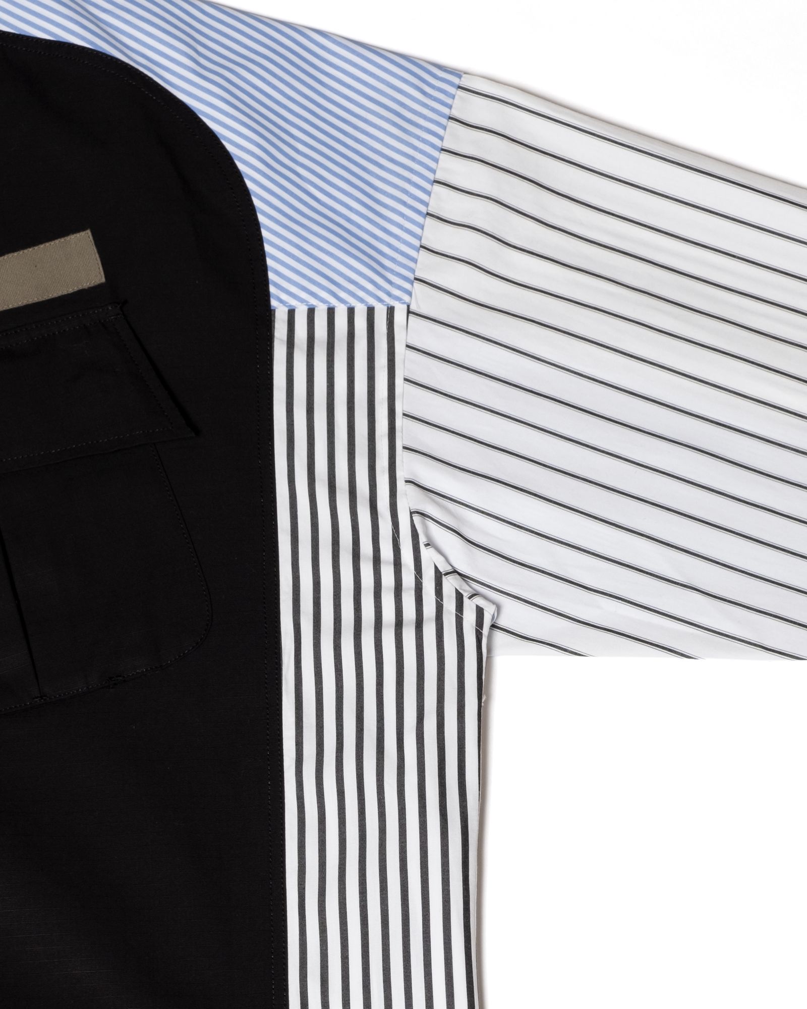 「予約商品」JUNGLE-FATIGUE OVERSIZED STRIPE SHIRTS / col: BLACK_base