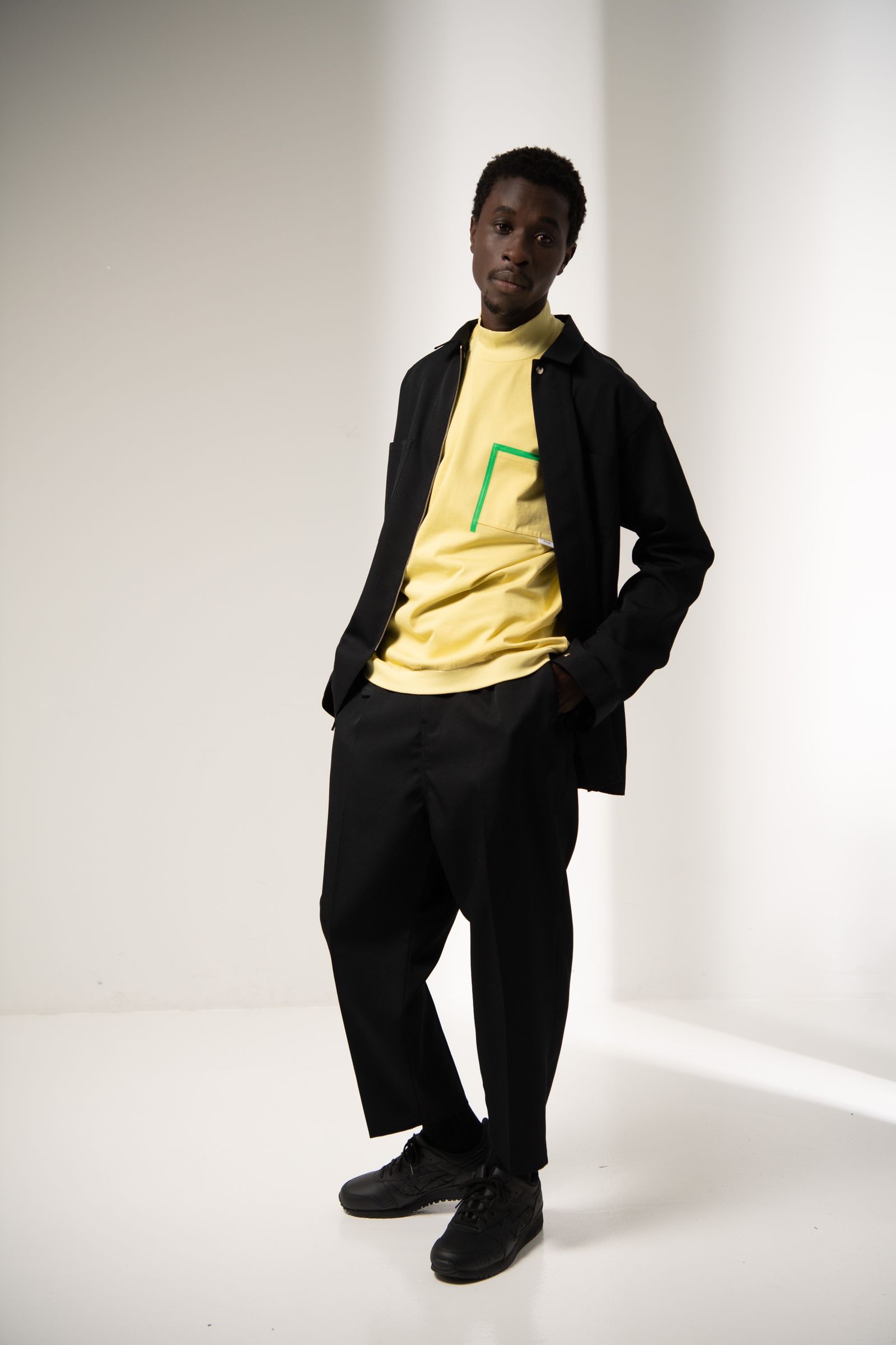 「予約商品」GRID MARKED T-SHIRT (LEMON)