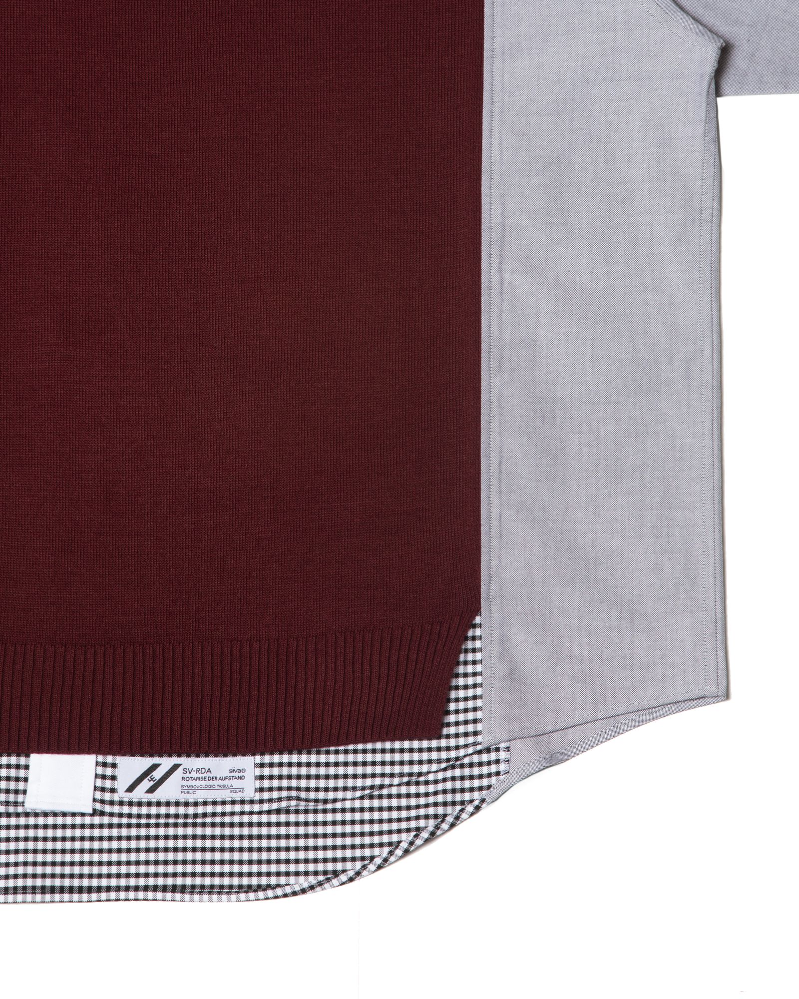 「予約商品」PASTED V-NECK BUTTONDOWN OVERSIZED SHIRTS / col: BURGUNDY