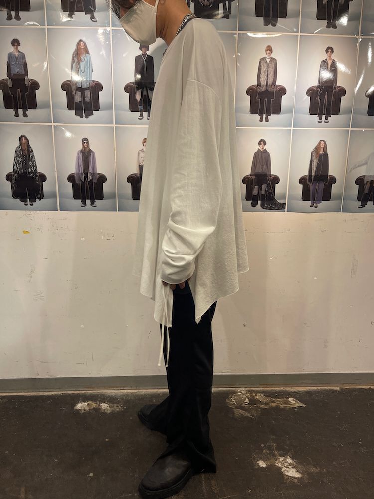 GHOST CLOTH L/S T-SHIRT / カットソー (Black, Charcoal, Light Blue, White)