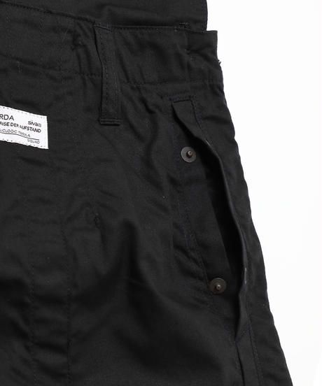 FLIGHT PLEATED SUSPENDER TROUSERS c/#1 BLACK