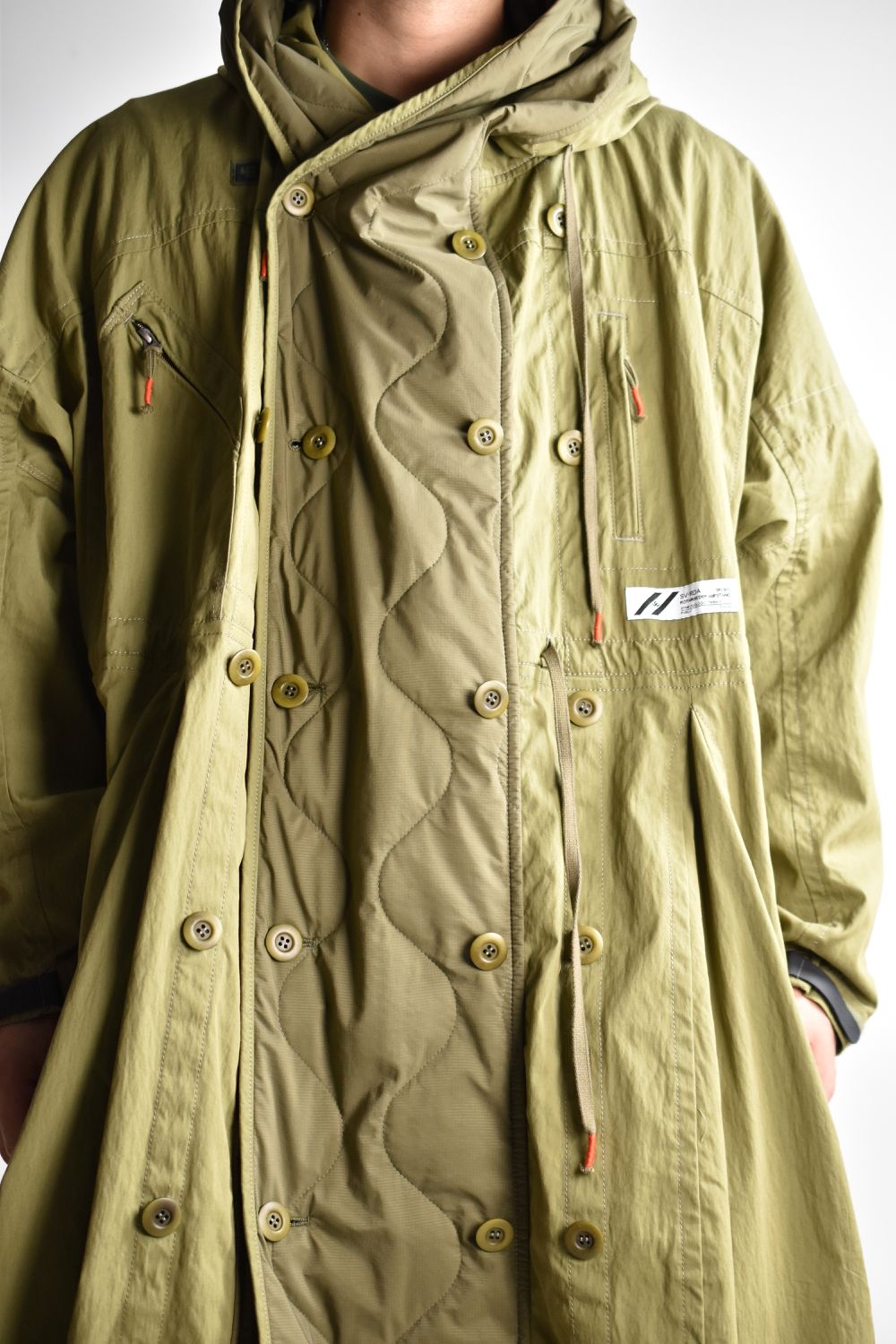 FLIGHT BALLOON WIDE LONG COAT c/#2 KHAKI