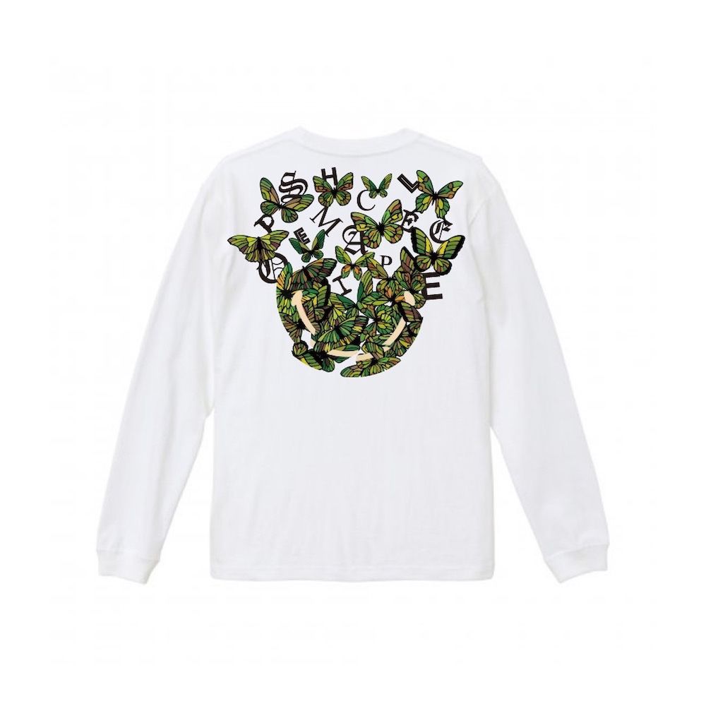 「予約商品」BROKEN SMILE  L/S T-shirts (WHITE)