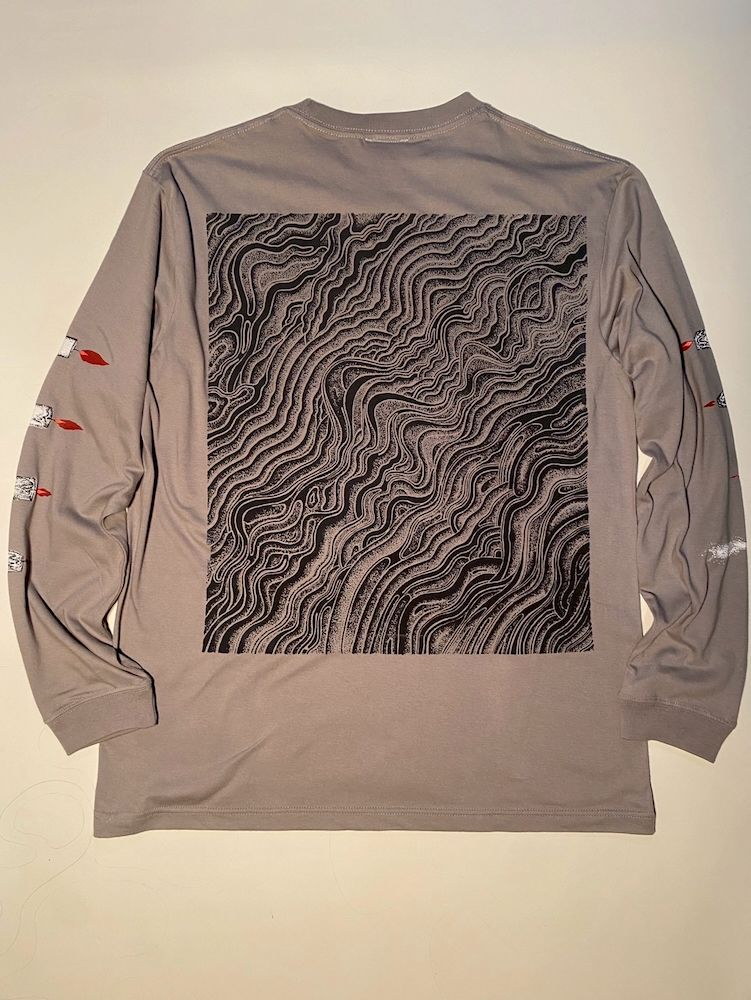 【受注生産】HALLUCINATION CLUB "CANDLE" LONG SLEEVE LIGHT GREY (satoshi ito)