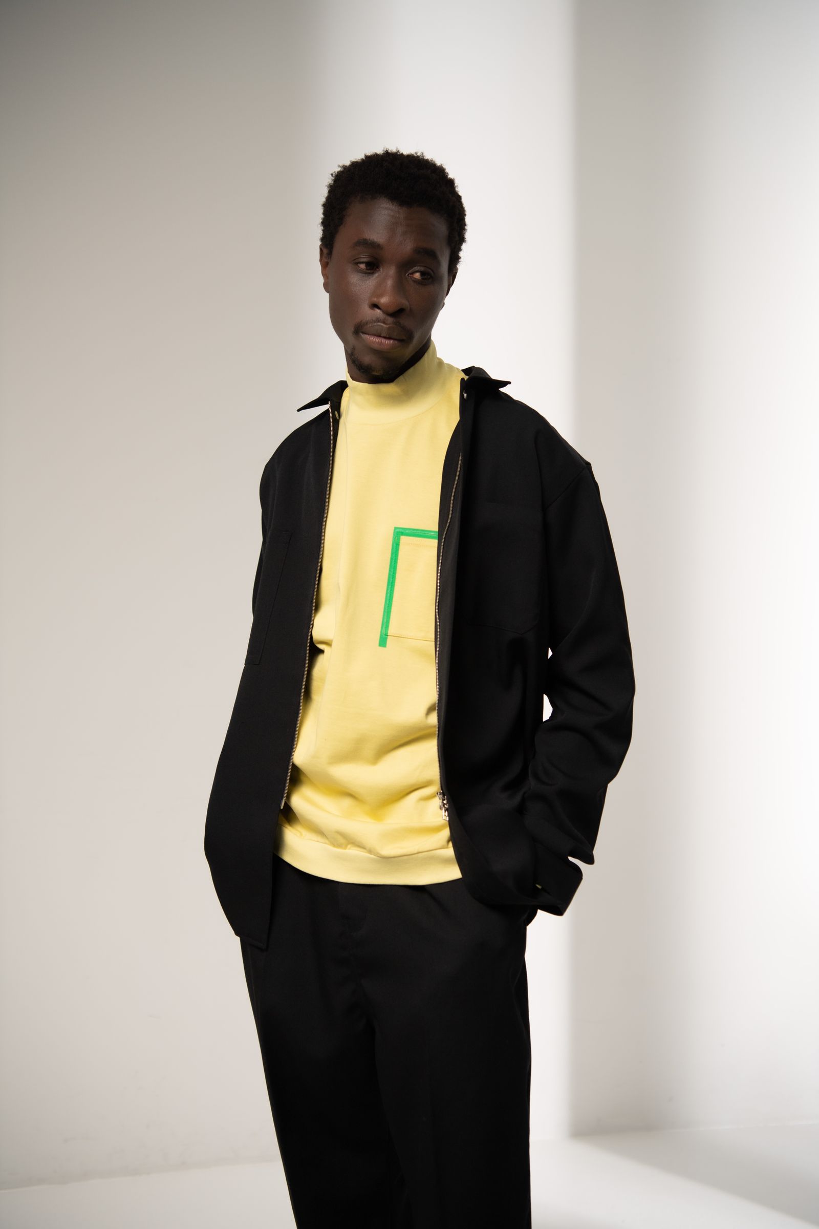 「予約商品」GRID MARKED T-SHIRT (LEMON)
