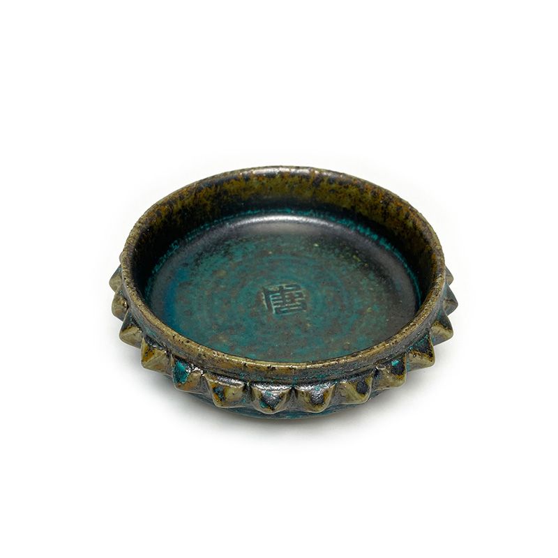 PYRAMID STUDS TRAY "TURQUOISE" -陶器皿-