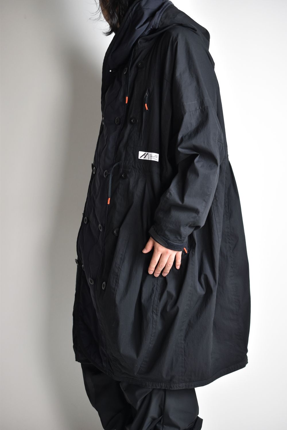 FLIGHT BALLOON WIDE LONG COAT c/#1 BLACK