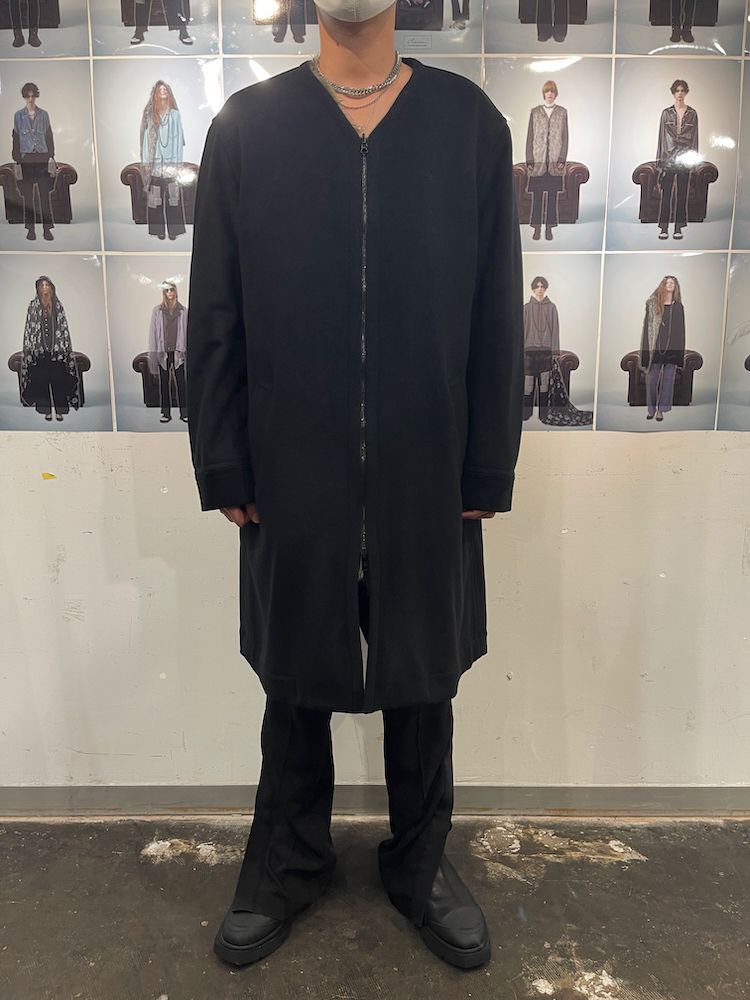 BRIAN'S LINER COAT / リバーシブル ノーカラーコート (Black, Charcoal Gray)