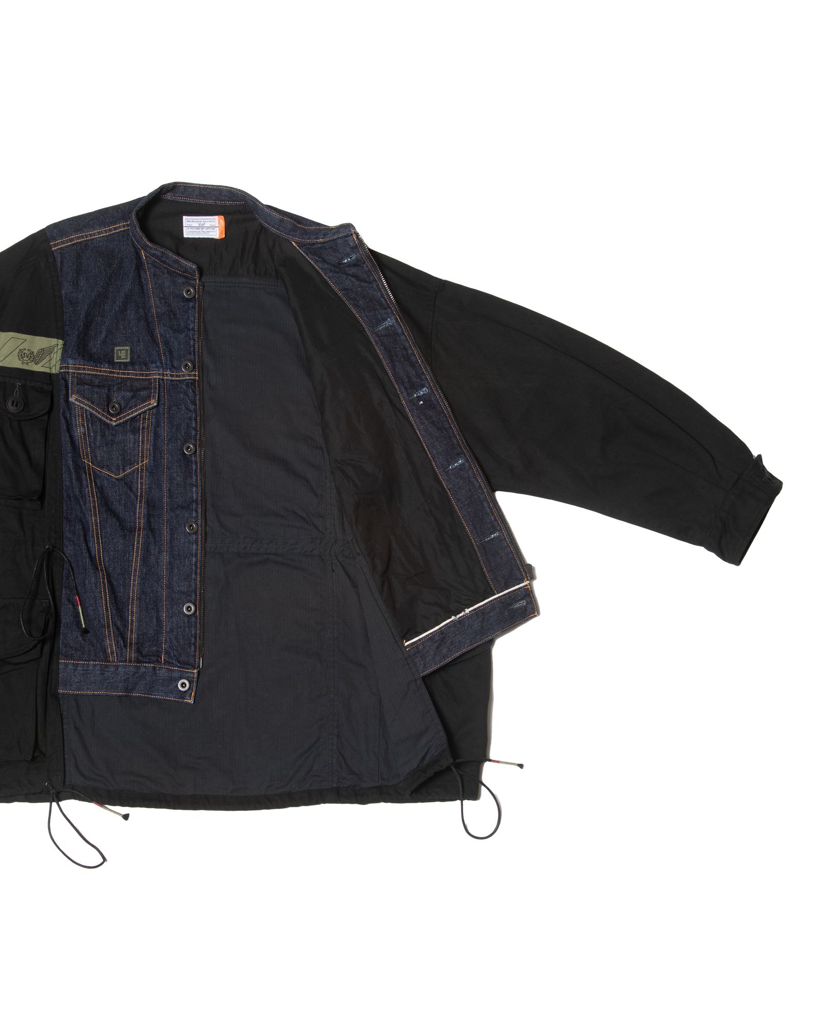 「予約商品」DENIM GS-MK2 COMBAT OVERSIZED JACKET / col: BLACK