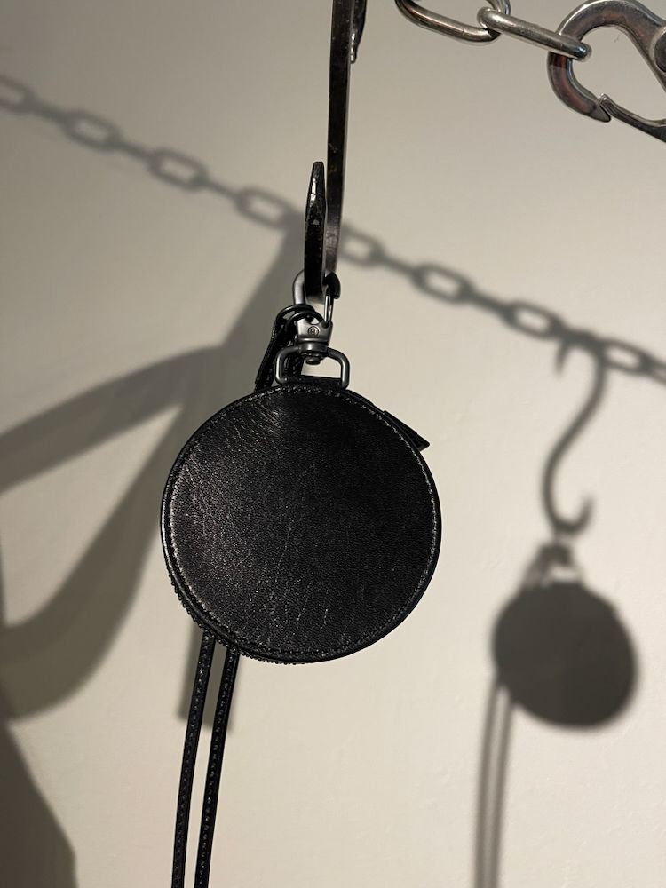 HAZE別注 サークルポーチ ミニ  (BLACK×ターコイズ)