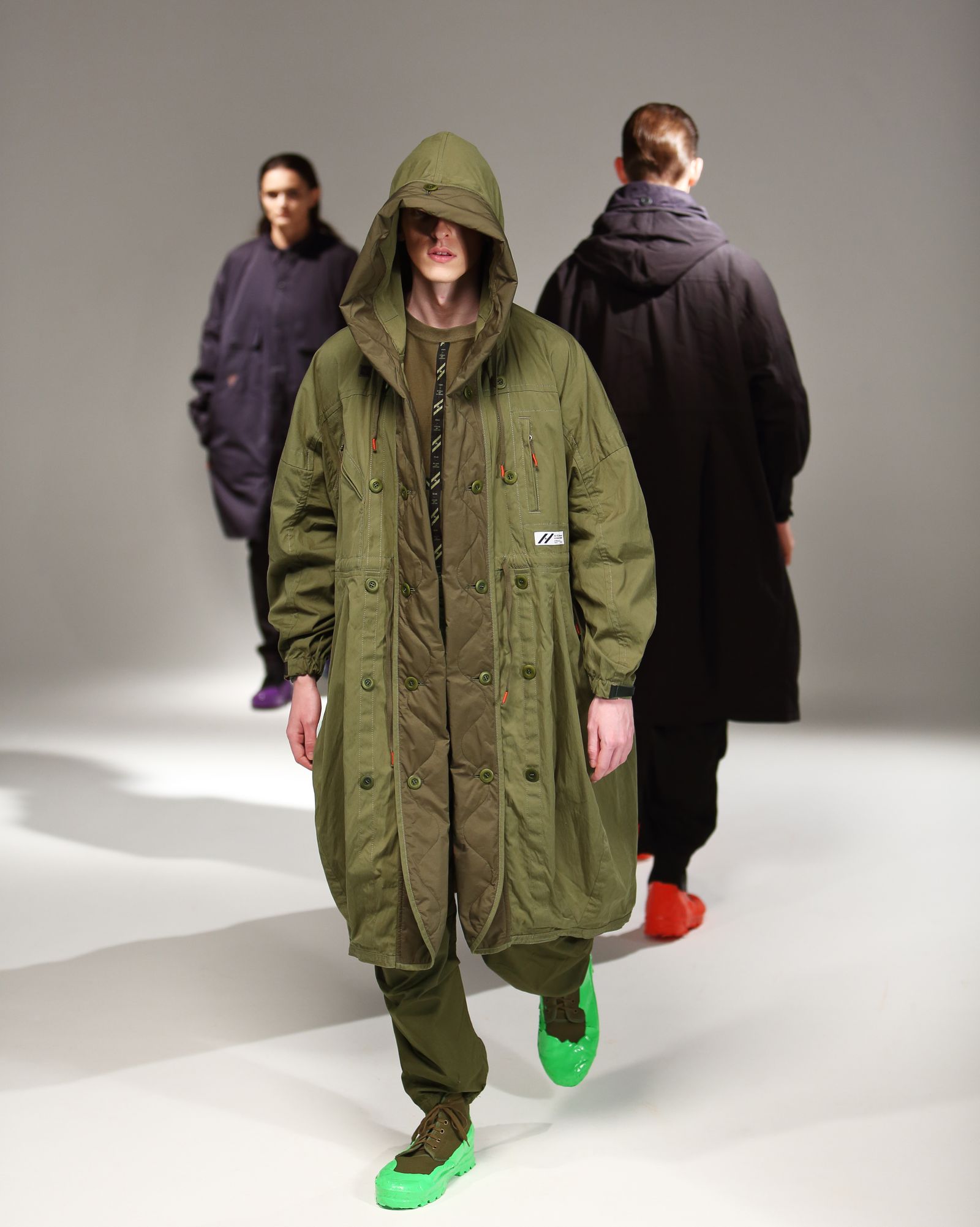 FLIGHT BALLOON WIDE LONG COAT c/#2 KHAKI