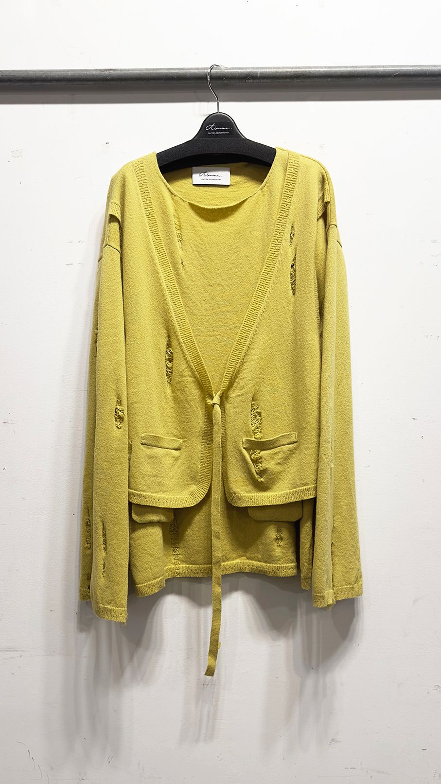 JANIS’S LAYERED KNIT PULLOVER / プルオーバーニット (Black, Yellow)