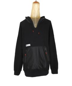 DRAW CODE HOODED PULL JERSEY c/#1 BLACK