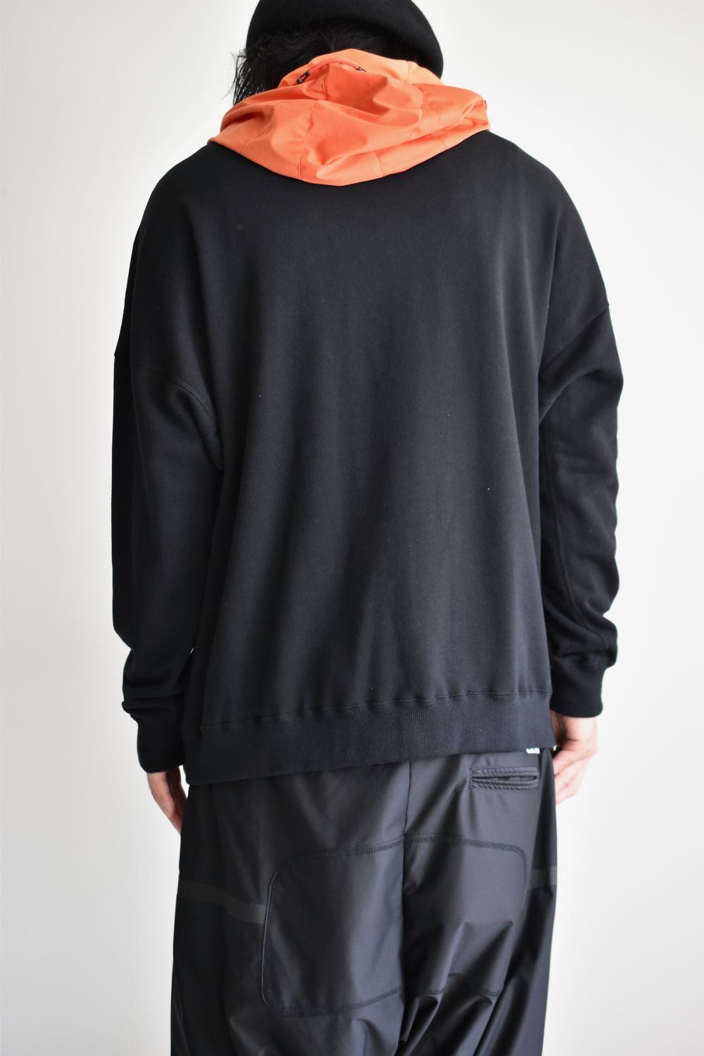 DRAW CODE HOODED PULL JERSEY c/#3 BLK X ORN