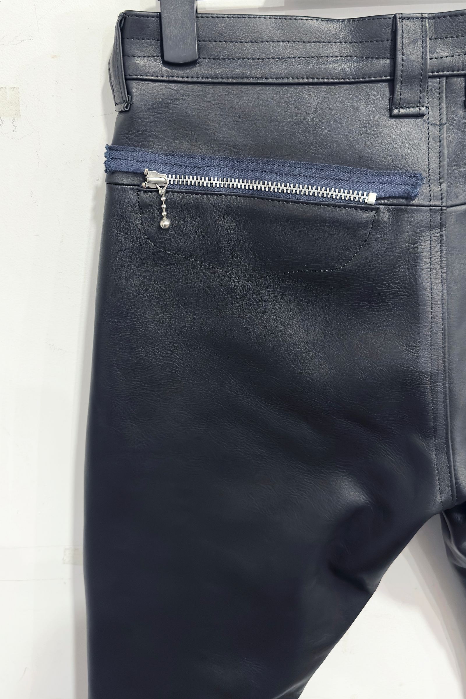WESTERN BIKER PANTS / レザーパンツ (BLACK)