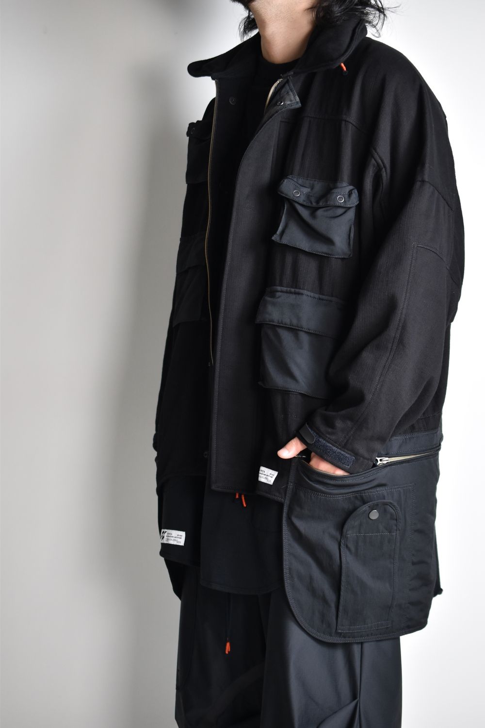 AIRBORNE SMOCK JUMP WIDE JACKET c/#1 BLACK
