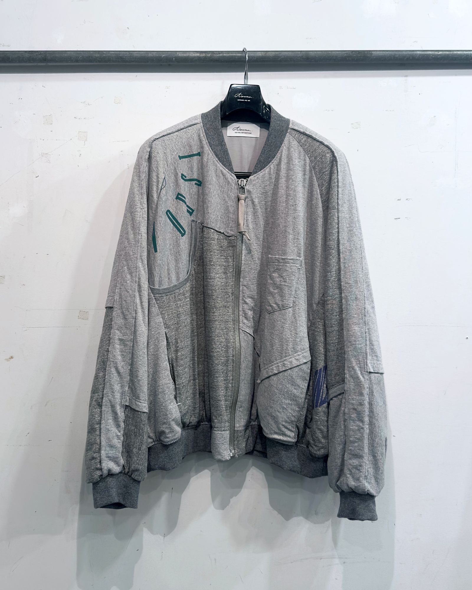 3 FAB REBUILED SUKA BLOUSON / 切り替えカットソー (BLACK,GRAY)