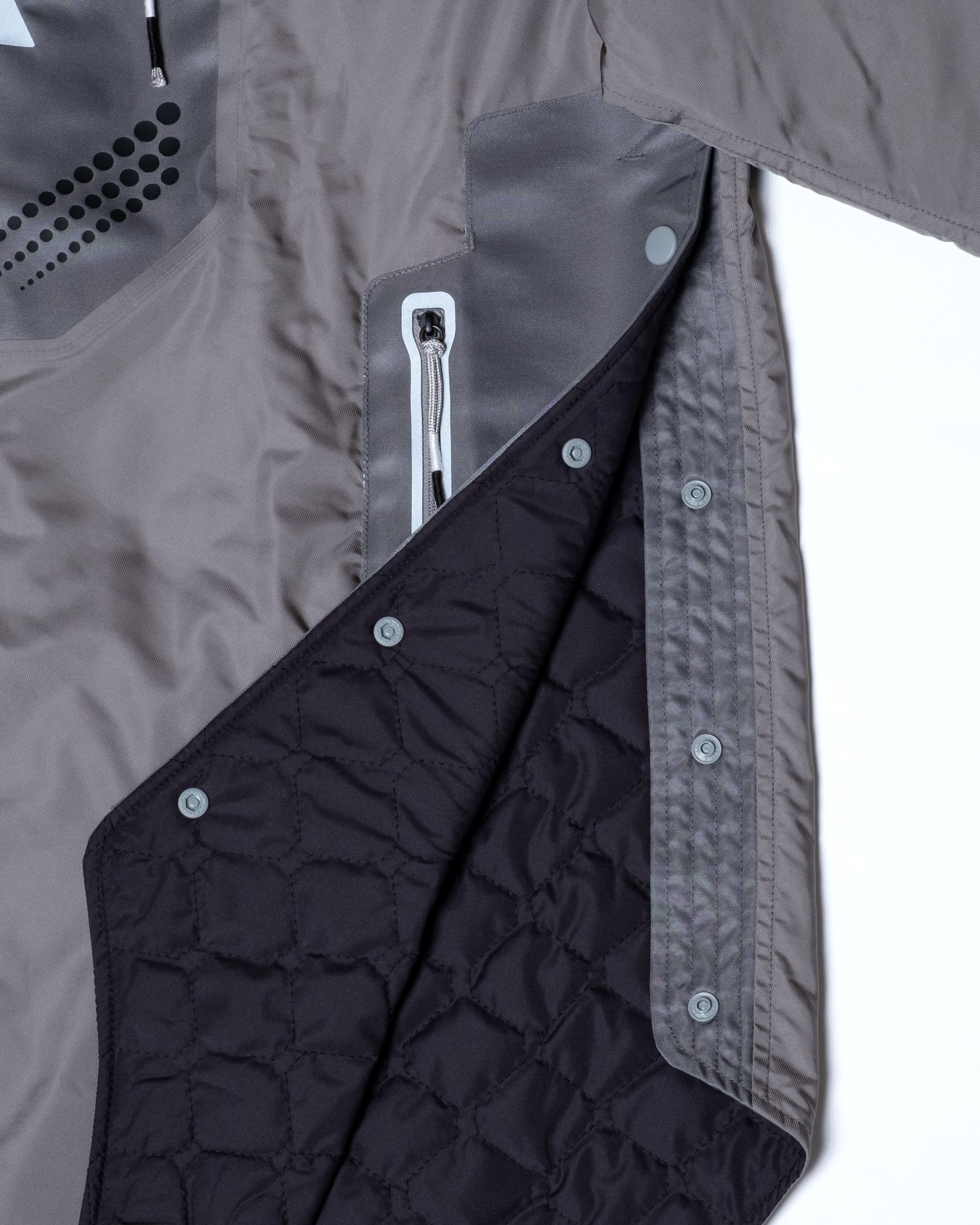 「予約商品」COLLARLESS OVERSIZED LONG PADDING COAT / col: GRAY