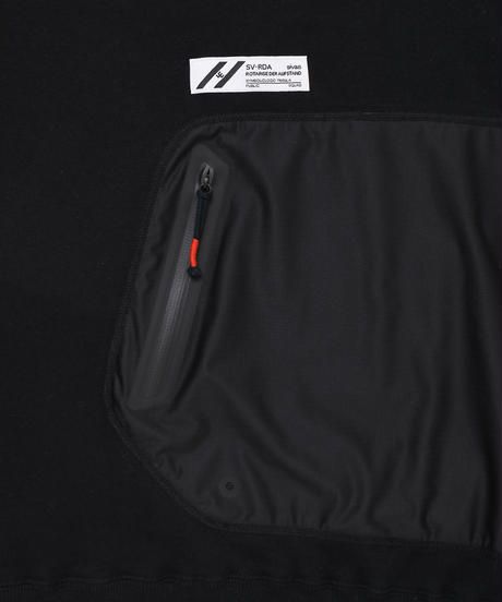 DRAW CODE HOODED PULL JERSEY c/#1 BLACK