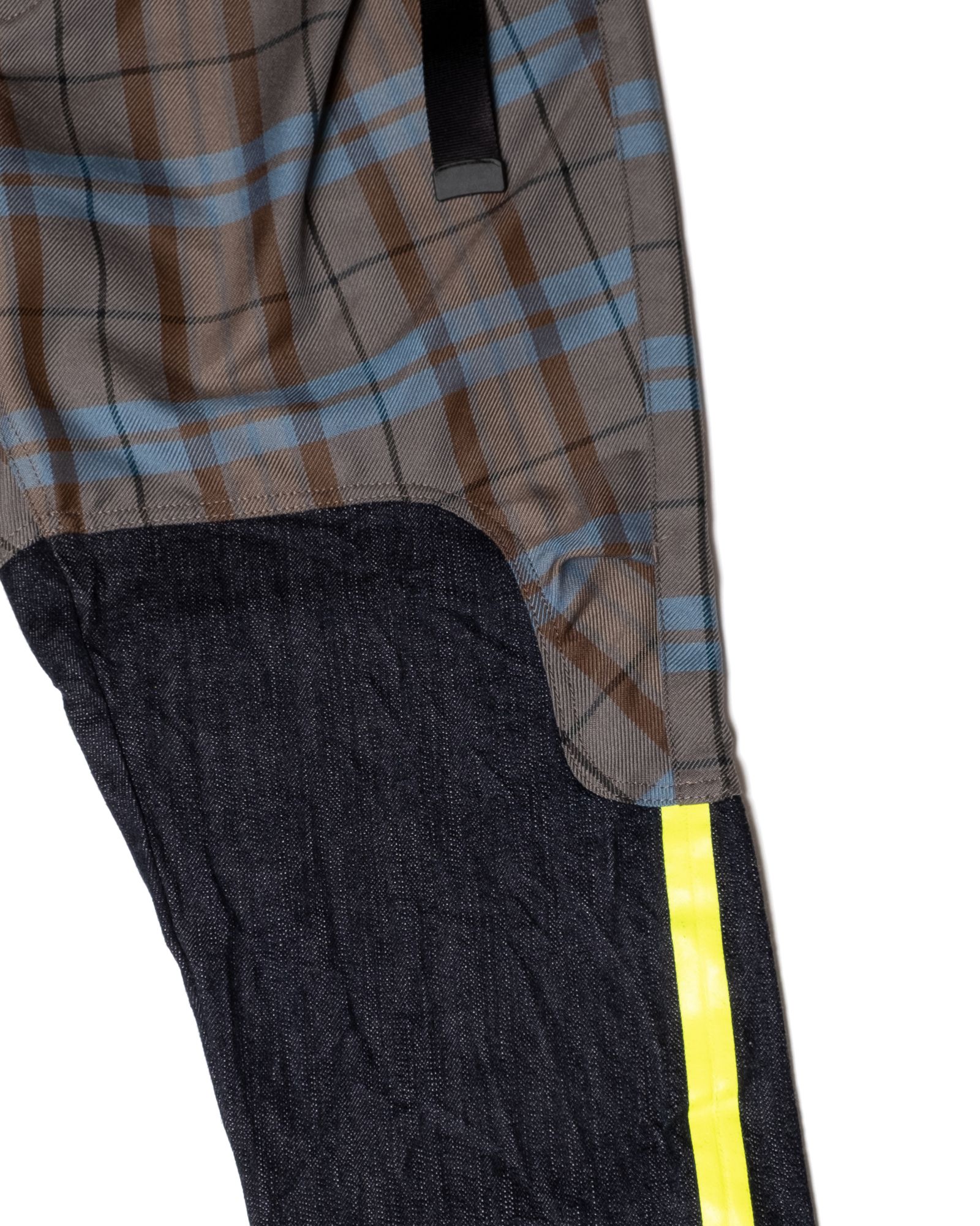 「予約商品」TARTAN-CHECK LOWER-LEG DENIM PANTS / col: TARTAN CHECK X INDIGO