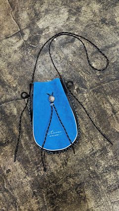 × BLACKMEANS BIG MEDICINE BAG / レザーバッグ (BLUE×BLACK)