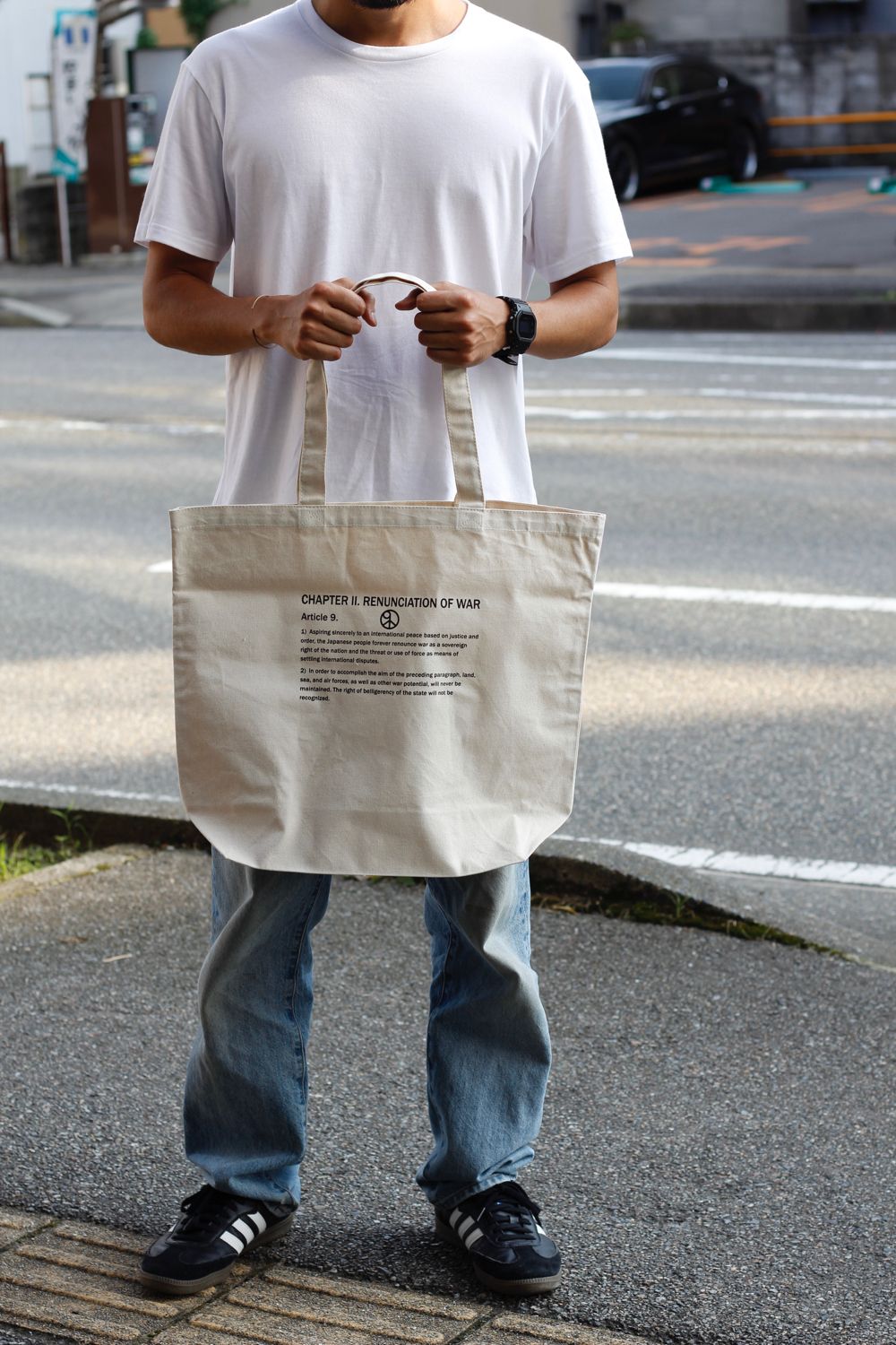 Hiroshima Denim ロゴエコバッグ (NATURAL)
