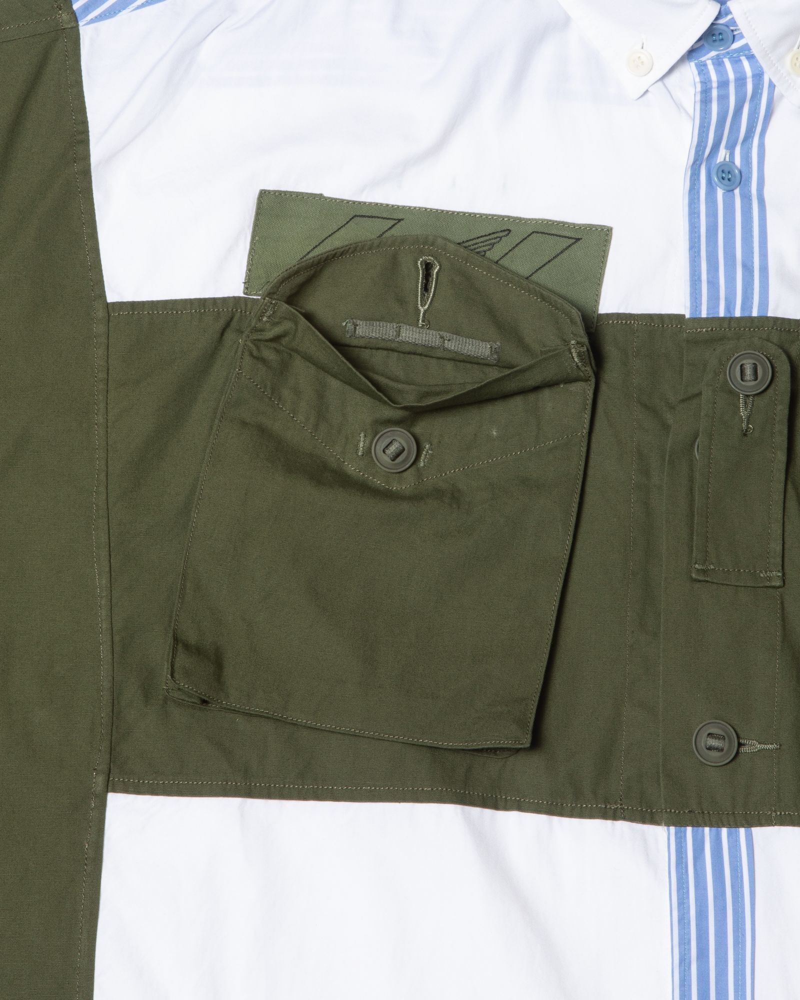 「予約商品」PASTED SOLDIER95 BUTTONDOWN OVERSIZED SHIRTS / col: OD