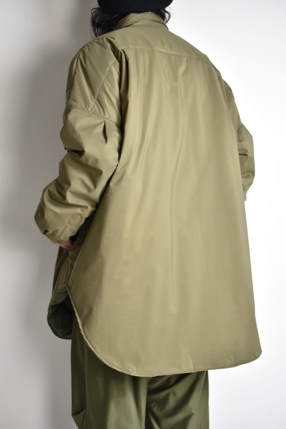 TOO BIG BAGGY QUILTED SHIRT COAT c/#2 KHAKI