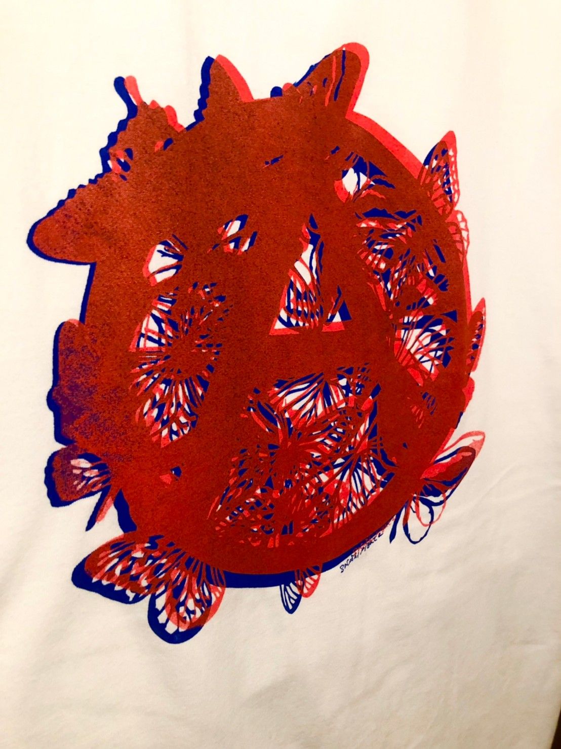 「予約商品」.butterfly anarchy symbol T-shirt 03
