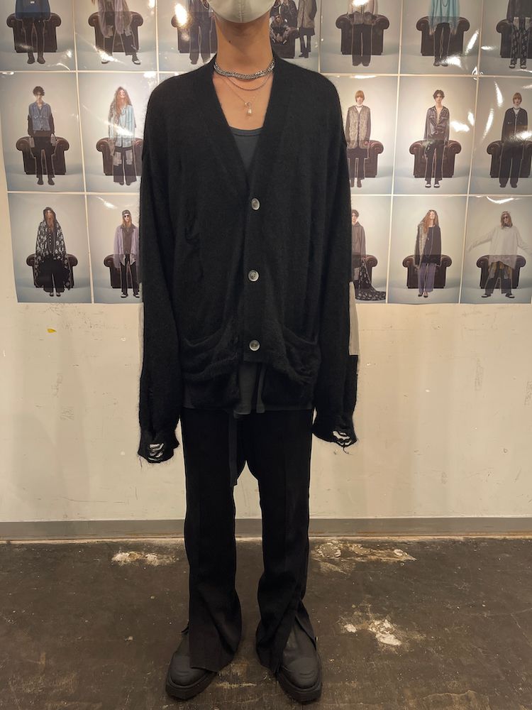 KURT’S MOHAIR CARDIGAN / モヘア カーディガン (Black, Purple)