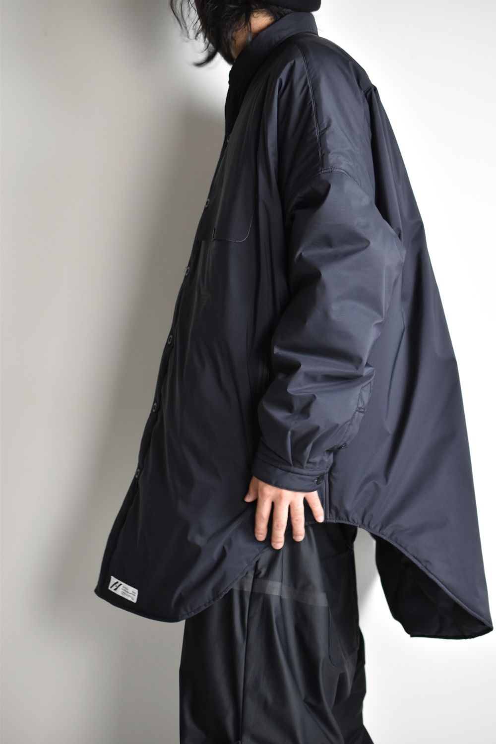 TOO BIG BAGGY QUILTED SHIRT COAT c/#2 KHAKI