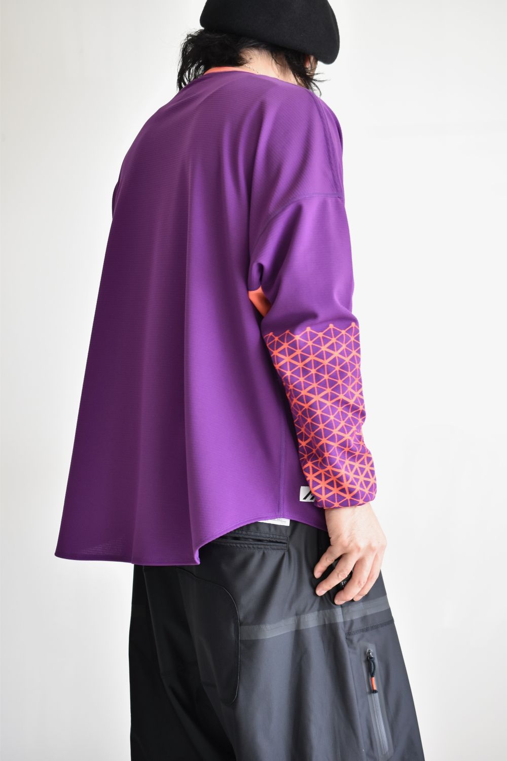 GEOMETRIC PATTERN L-SLEEVE c/#4 PURPLE